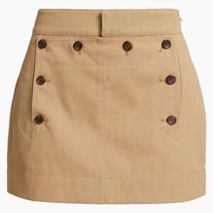 A.L.C. Elli Button-Front Tan Mini Skirt Size 8